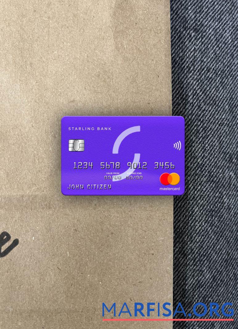Blank United Kingdom Starling bank mastercard photolook front template